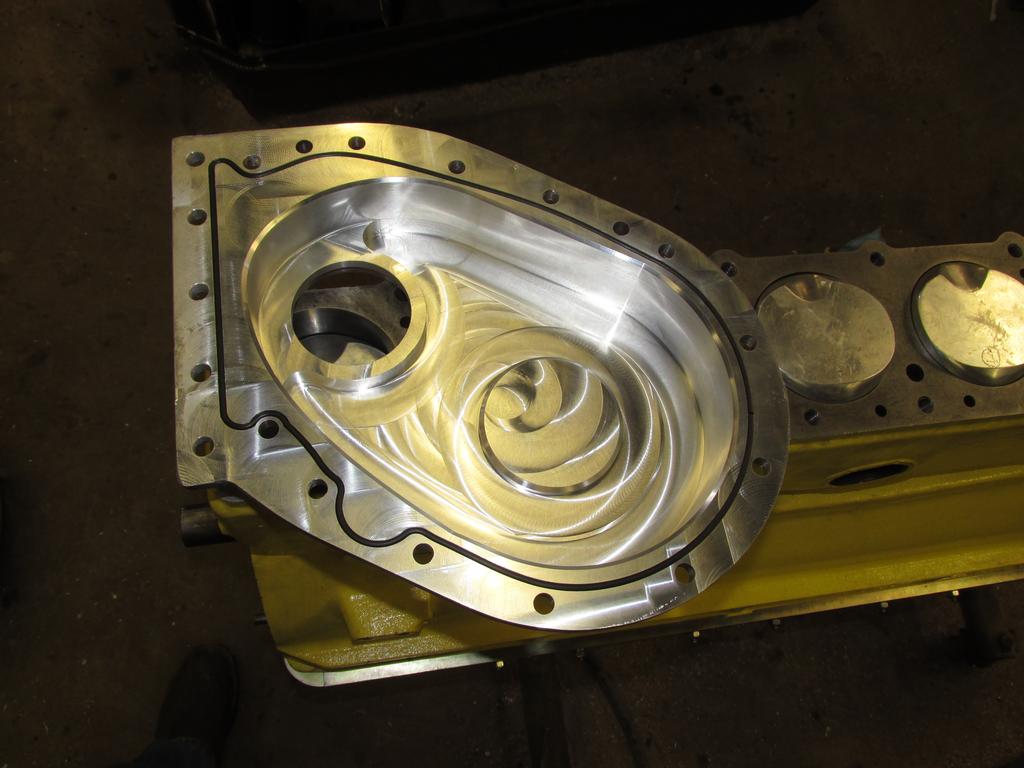 Straight 8 aluminum timing cover