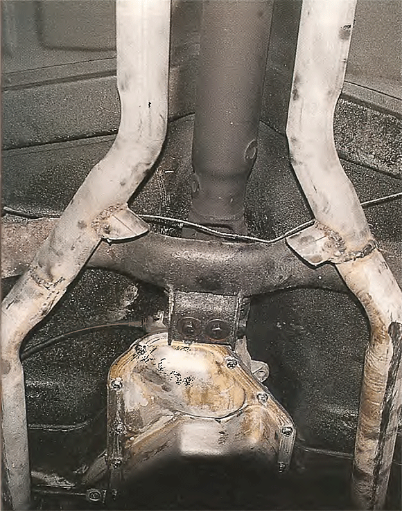 Cheverolet crossmember mounted in the Buick