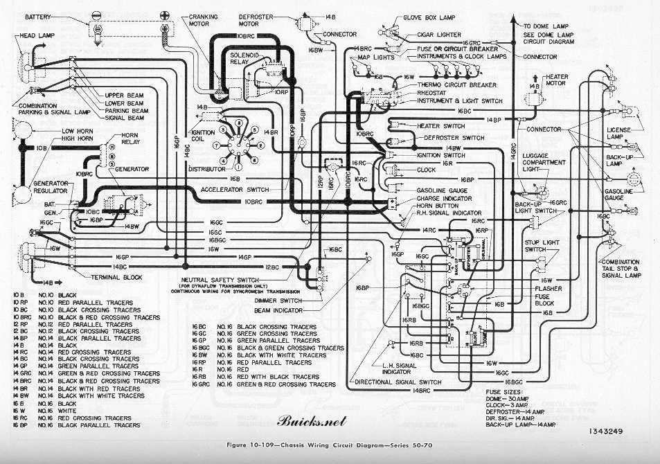 1951 Chassis Wiring Diagram - Series 50-70