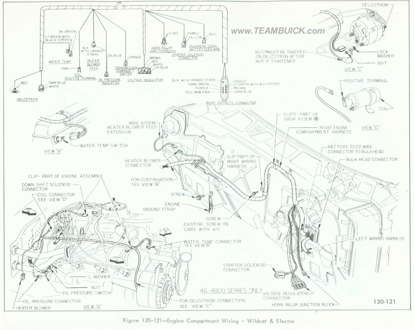1966 Buick Wildcat, Electra, Engine Compartment Wiring