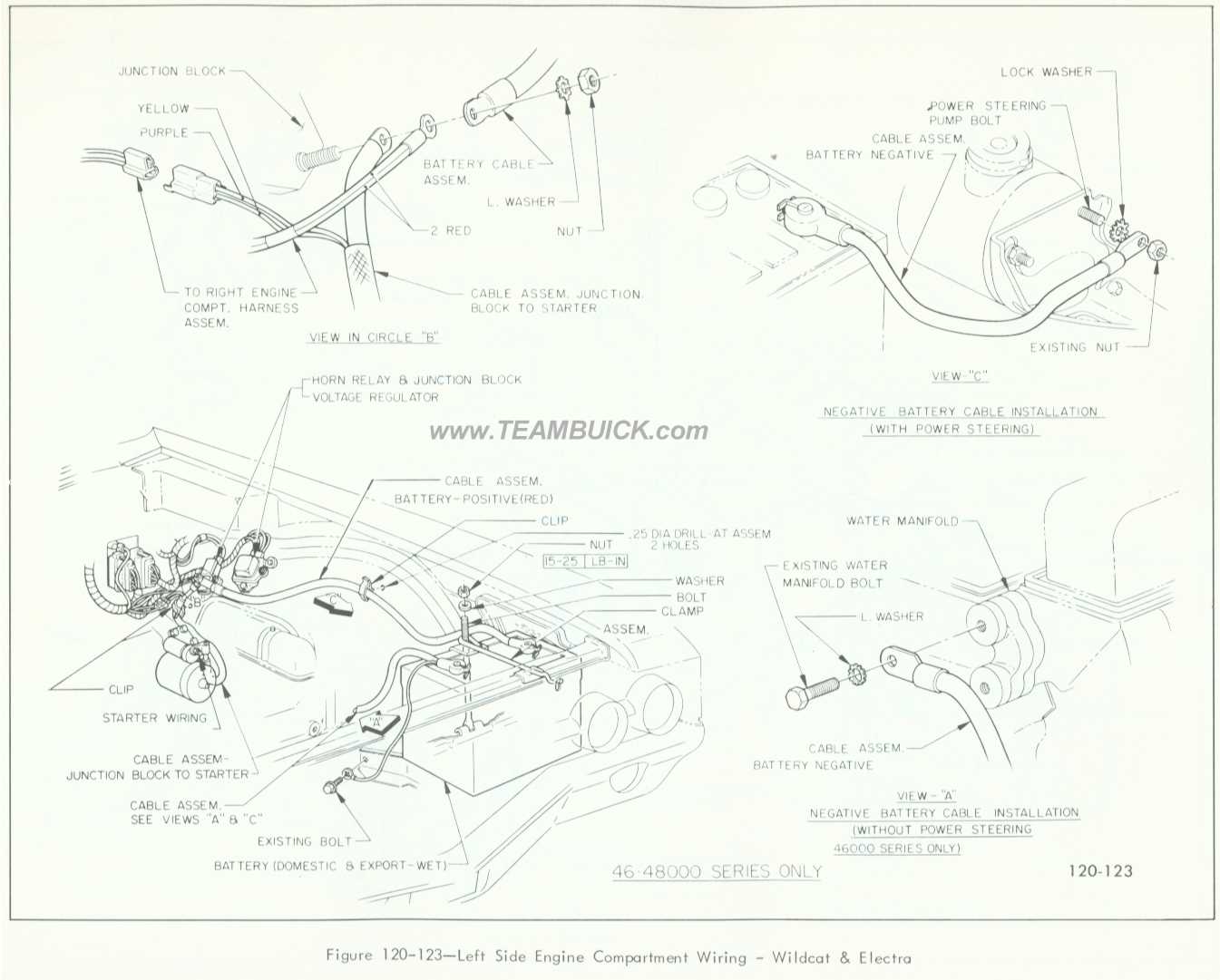 1966 Buick Wildcat, Electra, Left Side Engine Compartment Wiring